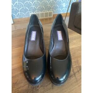 PRIORI Emerald Patent Dual Leather Rounded Toe Heels